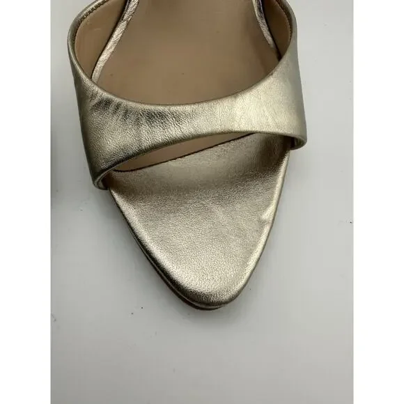 Steve Madden Beki Sandal in Gold Color 4.25" Heel - Women's Size 10 - Picture 3 of 9
